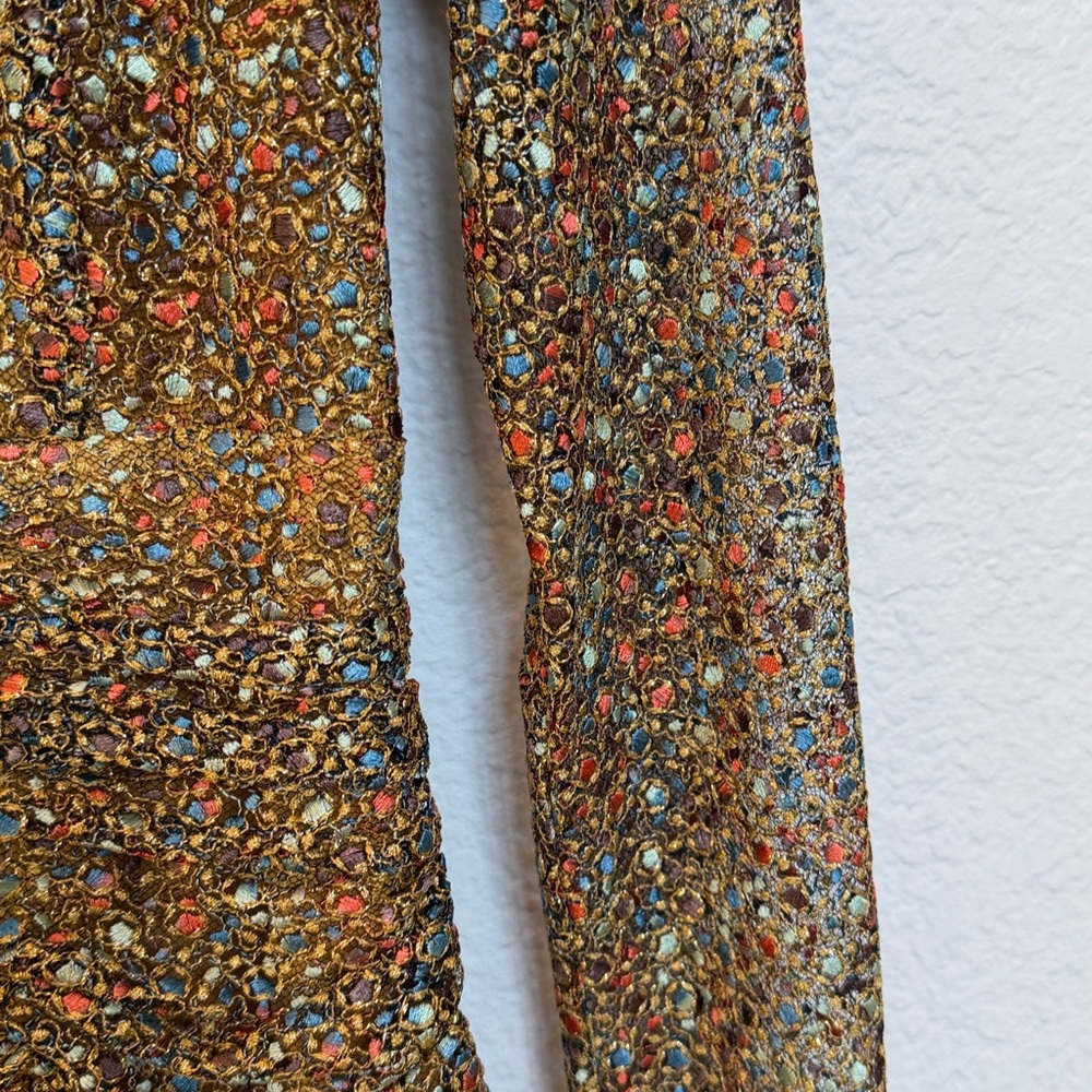 Ramy Brook Gold Sequin Long Sleeve Dress - Picture 5 of 5